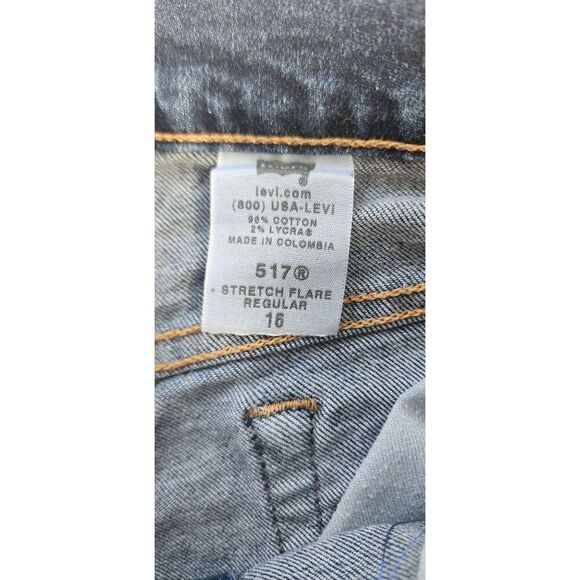 Levi's Girls 517 Size 16 Stretch Flare Jeans - Picture 4 of 7